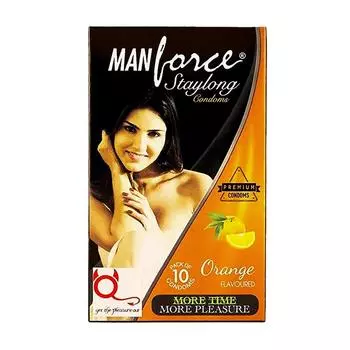 Презервативы с ароматом Апельсина (10 шт), Orange Flavoured Condoms, Manforce