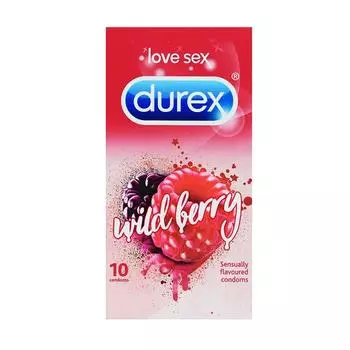 Презервативы с ароматом Диких ягод (10 шт), Condoms Wild Berry, Durex