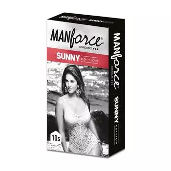 Презервативы с точечным и ребристым покрытием (10 шт), Sunny Edition Ribbed Dotted Condoms, Manforce