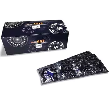 Презервативы Seaness для коммерческого использования, большая упаковка, тонкие 003, 144 штуки, диаметр, длина 190 мм, натуральные, без латекса, с лубрикантом с обеих сторон