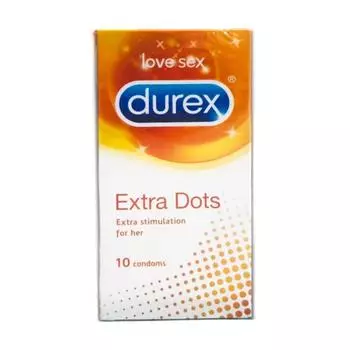 Презервативы точечные (10 шт), Extra Dots Condoms, Durex