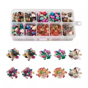 приблизительно 5 рябь натуральный камень с силовой проставкой очистка аксессуар ювелирные изделия ручной работы футляр для хранения включен Beadthoven, 225 г,