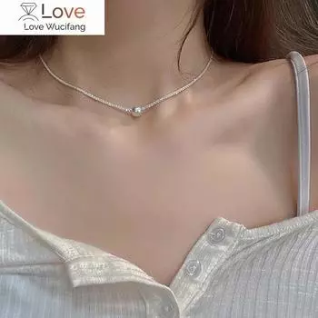 Прибыло 925 стерлингового серебра змея цепь сверкающий чокер бисер ожерелье ключица цепь свадебный подарок женщины ювелирные изделия 45cm серебряный