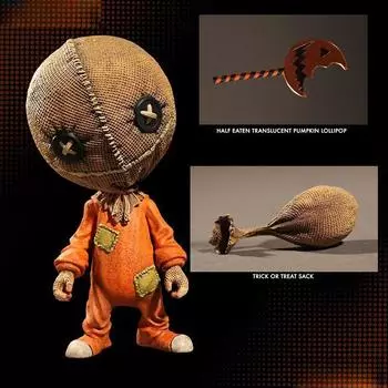 Прибытие Mezco Movie Trick R Treat Sam BJD ПВХ Фигурка Модель Игрушки Куклы 16cm