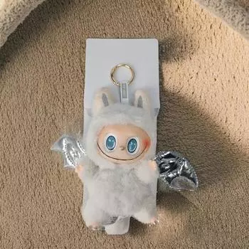 Прибытие Monster Labubu Zimomo Angel Креативная фигурка Виниловая плюшевая сумка Подвеска кукла игрушка Подарки на день рождения 1Pc