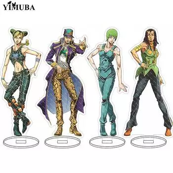 Прибытие Stone Ocean Косплей Стенд Фигурка Модель Пластина Jojos Bizarre Adventure Джолин Куджо Эрмес Костелло Декор стола 1