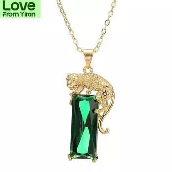 Прибытие Женщин Мода Леопард Ожерелье Подвеска Для Дам Элегантный Циркон Животное Цепи Ожерелья Женские Украшения