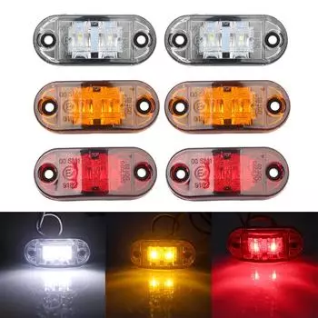 Прицеп грузовик грузовик желтый светодиодный габаритный фонарь предупреждающий задний фонарь автомобильные аксессуары 10 шт красный 12 В 24 В автомобильные внешние огни Red