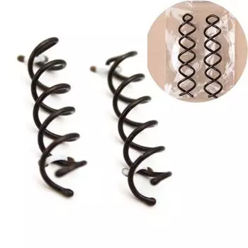 Прическа в виде бутона, спиральная заколка для волос, заколка для волос, заколки для волос, фиксированный разрядник для волос, вращающийся фиксированный формовочный зажим с винтом 5cm чёрный