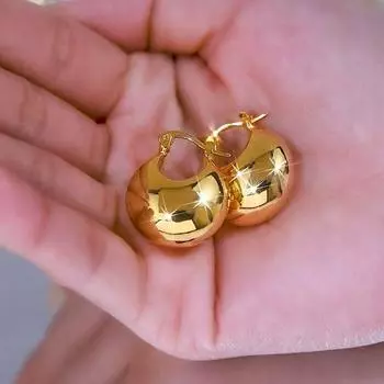Причудливые металлические серьги-пусеты, серьги с парусом, женские серьги в нишевом стиле Ins, U-образное кольцо для уха, властные, самые продаваемые серьги, мода Gold