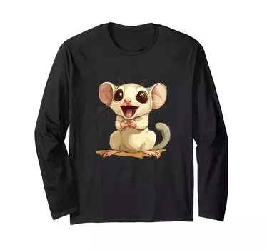 Причудливый сахарный летун в костюме для мальчиков и девочек с длинными рукавами. Футболка чёрный