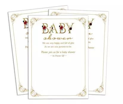 Пригласительная открытка на празднование рождения ребенка Darling Souvenir, которую можно распечатать, заполнить или написать в пустом месте, пригласительные на вечеринку, упаковка из 28 штук 5 x 7 Inches разноцветный