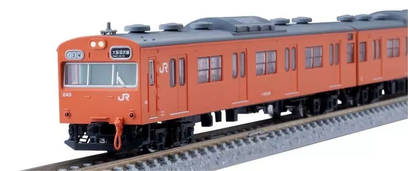 Пригородный поезд TOMIX N Gauge JR 103 Series JR West Japan Basic Set 98455 Технические характеристики модели железнодорожной электрички/черная лента/оранжевый