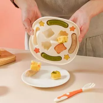 Приготовьте домашние паровые пирожные для малышей с помощью этого милого и практичного набора силиконовых форм. Создавайте здоровую и веселую детскую еду. жёлтый