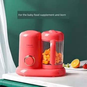 Приготовление Babycook Baby Детская машина для приготовления пищи Маленький многофункциональный миксер Интегрированная кофемолка для рисовой каши Измельчитель пюре [Steaming one] Garnet Red