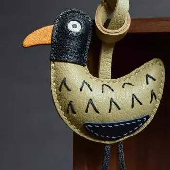 Приходить! Dazed duck together, подвеска на кожаную сумку ручной работы, подвеска на зеркало заднего вида, брелок для ключей в стиле абстрактной ниши