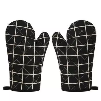 Прихватки для барбекю в микроволновой печи, хлопковые милые прихватки для духовки, термостойкие льняные прихватки, нескользящие кухонные инструменты для приготовления пищи