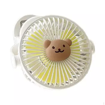 Прикрепите вентилятор к столу, 3 скорости, регулируемый, перезаряжаемый, вращающийся на 360°, персональный портативный для