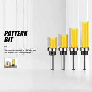 Прикрепленный подшипниковый шаблон Обрезка бит Фреза Прямолинейный фрезерный станок Бита Фреза Механическая обработка 8X19.05X38.1