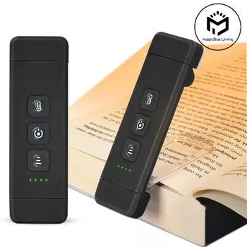 Прикрепляемая лампа для книг с таймером, USB перезаряжаемая лампа для чтения, мини-светодиодная лампа для чтения, портативная настольная лампа для чтения, лампа для чтения розовый