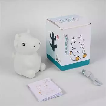 Прикроватная комната для маленьких детей, 3D светодиодный ночник, мягкий силиконовый светильник, новинка 2022 года, USB, милый хамелеон, ночное животное 3 белый