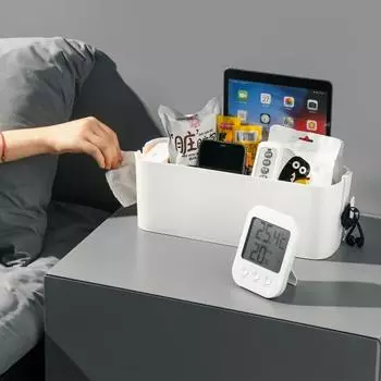 Прикроватная корзина для хранения продолговатой формы, поддержание порядка, легкий доступ, отличная боковая сумка для кровати в стиле панк, предметы домашнего обихода белый