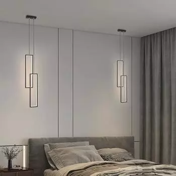 Прикроватная люстра, простая современная светодиодная лампа для спальни, минималистичная декоративная лампа