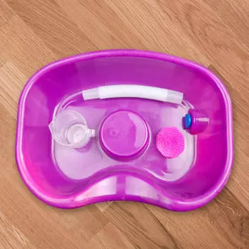 Прикроватная мойка для шампуня, ванна для мытья волос с обратной промывкой, станция для мытья волос для дома, проживания фиолетовый