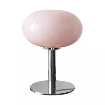 Прикроватная настольная лампа с железным основанием, симпатичная форма, простая современная элегантная ночная лампа для дома с кнопкой USB розовый