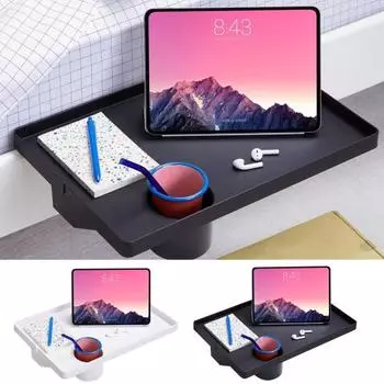 Прикроватная полка, двухъярусная кровать, столик, полка с подстаканником, прочный, выдерживающий нагрузку, легко собираемый держатель для планшета чёрный