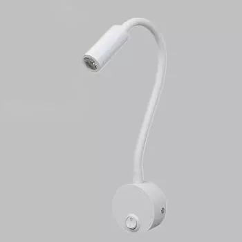 Прикроватная рабочая лампа для чтения Настенный светильник 3 Вт Светодиодный светильник для книги Настенный ночник Светодиодный гибкий прожектор Лампа белый