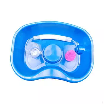 Прикроватная раковина для мытья волос, удобная портативная, с утолщенной головкой шланга 150 см розовый