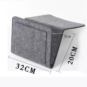 Прикроватная сумка для хранения вещей из фетра, детские сумки для кровати, домашний диван, пульт дистанционного управления телевизором, органайзер, сумка, держатель для кровати в спальне, карманы серый