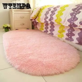 Прикроватный ковер, овальные коврики для спальни, под кроватью, гостиной, полной комнатой, милые плюшевые коврики принцессы ветра