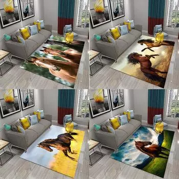 Прикроватный коврик для спальни, кухонный коврик, детский игровой коврик для ванной комнаты, нескользящий ковер, коврик для лошади, коврик для гостиной, дивана 40x60cm