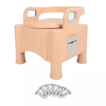 Прикроватный мобильный туалет с регулируемой высотой для беременных женщин, переносной прикроватный туалет для розовый