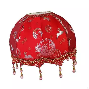 Прикроватный светильник Абажур с кисточками Ткань Легкие светильники Чехол Настольная лампа Style E