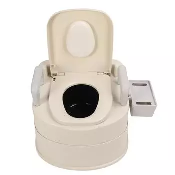 Прикроватный туалет для взрослых, регулируемая высота, с ручками, переносной, мобильный, твердый