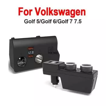 Прикуриватель USB-разветвитель Быстрая зарядка USB Автомобильное зарядное устройство для Volkswagen Golf 5 6 Eos MK5 Golf 7 / 7.5