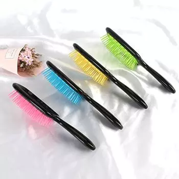 [прилипание] Полая мода повседневная сетка сухая влажная использование кожи головы массаж салон прическа инструмент парикмахерская расческа оранжевый