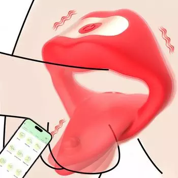 Приложение Control Вибрирующий мужской член Кольцо на пенис Секс-игрушка Вибратор Эластичный более сильная эрекция Мастурбатор Промежности Стимуляция яичек Кольцо на пенис Язык