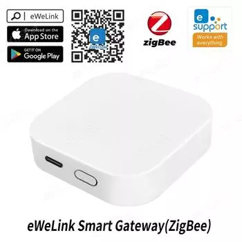 Приложение eWeLink ZigBee Smart Gateway Hub Устройство автоматизации умного дома Беспроводной мост Работает с Alexa Google Alice Salute SON/OFF