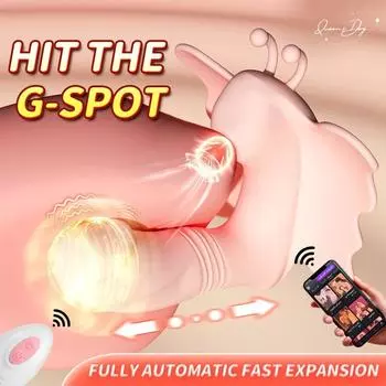 Приложение Пульт дистанционного управления Носимые трусики Клиторальные вибраторы Точка G Дилдо Вибраторы-бабочки с 8 режимами вибрации Сосание Растягивание Массаж APP control