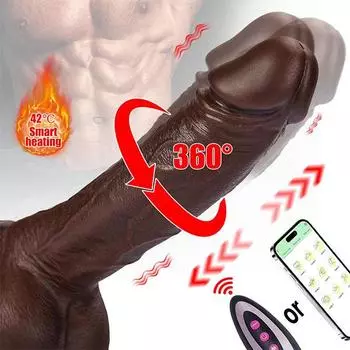 Приложение с дистанционным управлением, реалистичный толчковый пенис-дилдо, секс-игрушка, женский телескопический поворот, нагревательный элемент, точка G, клиторальная анальная стимуляция, вибратор, дилдо-мастурбатор APP Control(no remote)