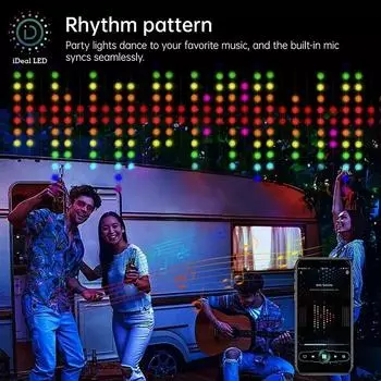 Приложение Smart Curtain String Light DIY Picture Text Led Display Smart LED RGB String Light RGB LED Bluetooth Control Curtain Lights EU Plug