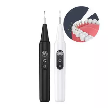 Приложение Визуальный ультразвуковой стоматологический скалер для зубов с эндоскопом 5 уровней регулировки 200 Вт светодиодный дисплей для удаления зубного камня белый