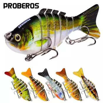 Приманка 10 см, полный плавательный слой, искусственная приманка, 7 секций, многосекционная приманка, 12,1 г, рыболовные снасти