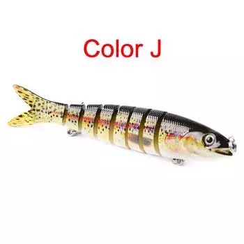 Приманка 13,28 см, 16 цветов, многосекционная приманка, 19 г, пластиковая приманка, жесткая приманка, многосекционная рыба