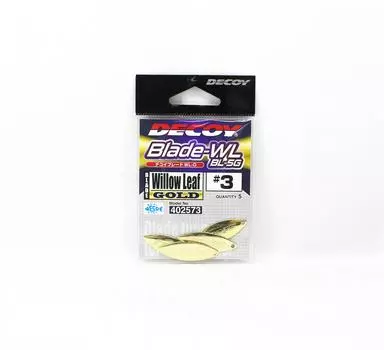 Приманка BL-5G Ивовое лезвие Золото Размер 3 х 5 штук (2573)