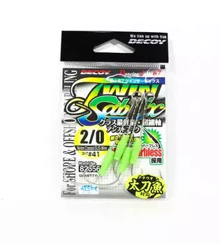 Приманка DJ-67 Twin Sabelx Проволочные вспомогательные крючки Размер 2/0 (6560)